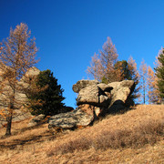 Mongolia - unusual rock formations in Tsetserleg NP