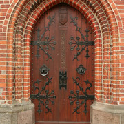 Denmark - a gate to Ribe Cathedral