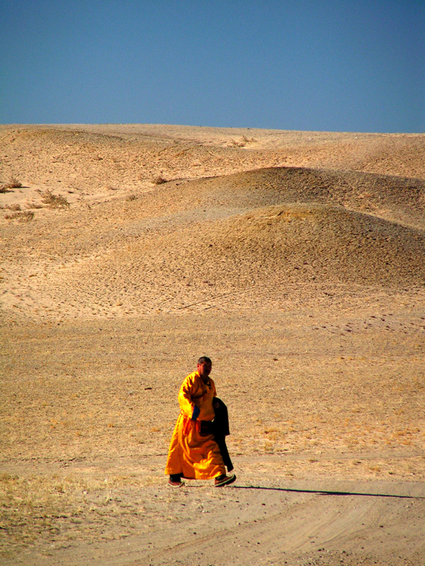 Gobi - a Mongolian monk