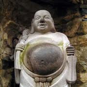 South Korea - a Buddha Belly in Haedong Yonggunsa Temple