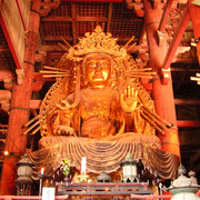 Japan - a statue inside Todaiji Temple in Nara