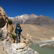 Nepal - Brano at the bank of Kali Gandaki River