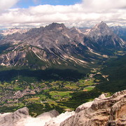 View of Cortina from Tofana di Mezzo