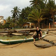 Sri Lanka - Paula on the Negombo beach