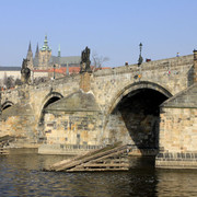 Czechia - Prague - Charles Bridge from a boat 04