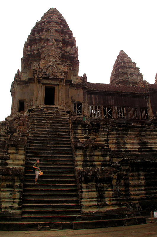 Cambodia - Climbing on Angkor wat
