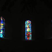 Denmark - stained glass inside Ribe Cathedral