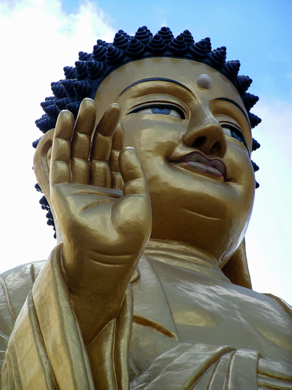 Ulaanbaatar - Shagjamouni Buddha statue detail