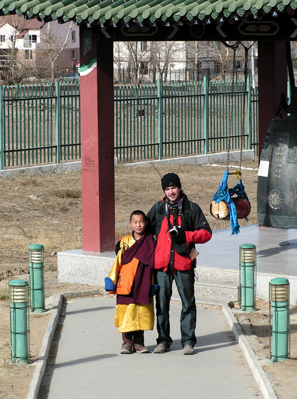 Ulaanbaatar - Brano with a child monk