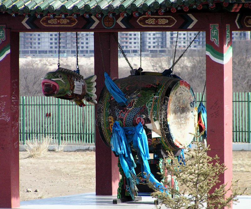 Ulaanbaatar - a big drum for blessing