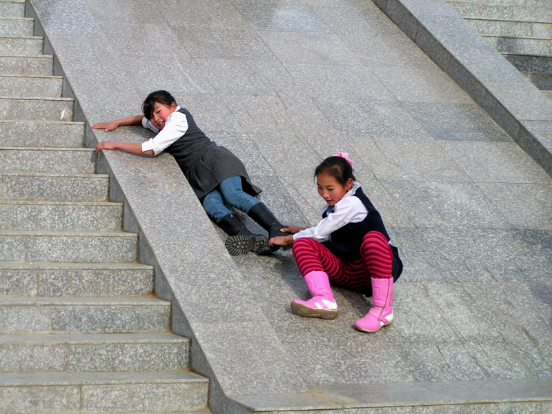 Mongolian girls playing