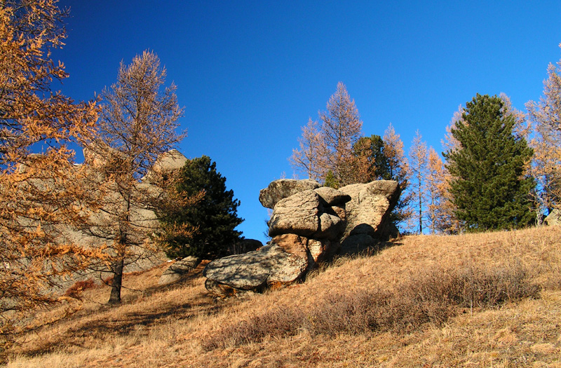 Mongolia - unusual rock formations in Tsetserleg NP