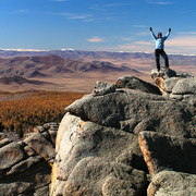 Mongolia - Paula in Tsetserleg NP 01