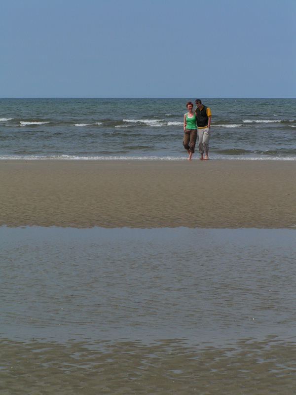 Andrea and Tom on a beach in Denmark