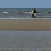 Andrea and Tom on a beach in Denmark