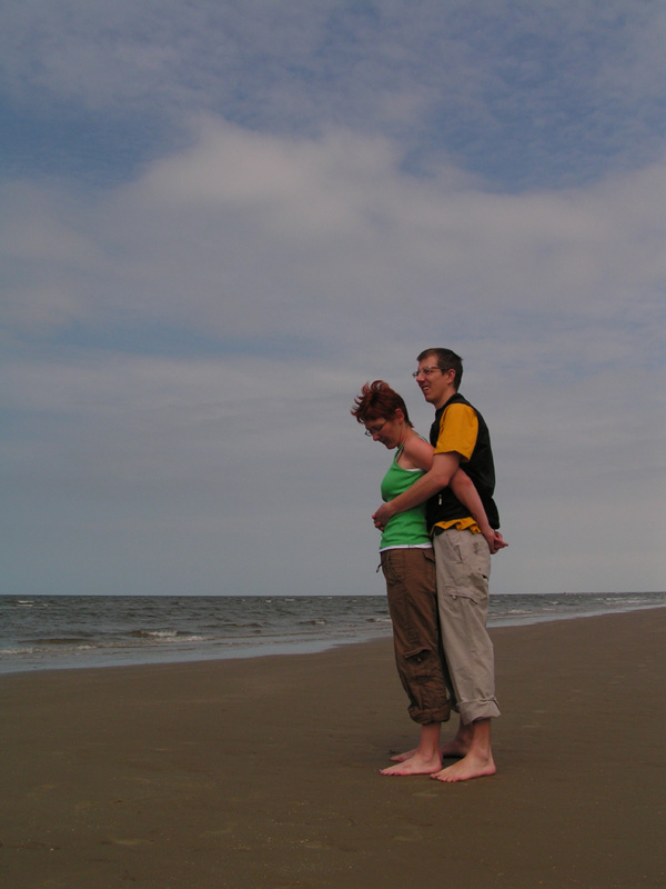 Lovers onn a beach in Denmark