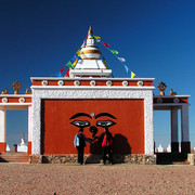 Gobi - Brano and Paula in Buddhist "Energy Centre"