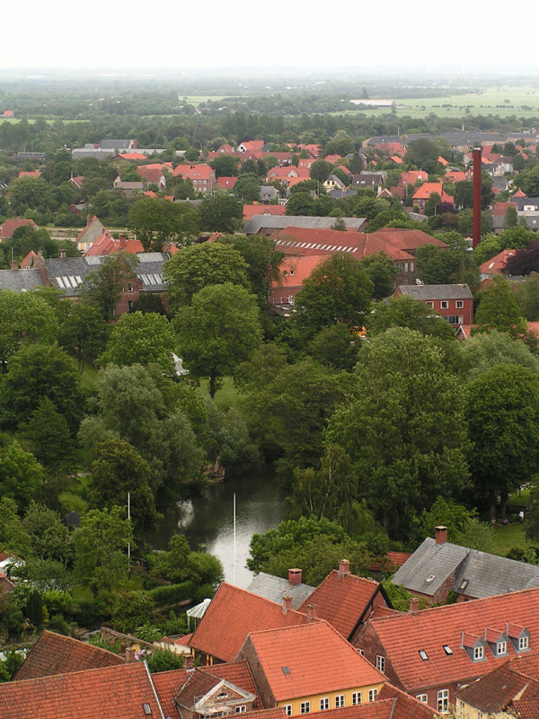 Denmark - view of Ribe from the Ribe Cathedral