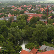 Denmark - view of Ribe from the Ribe Cathedral