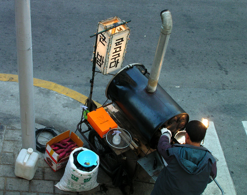 A street vendor in Suwon