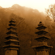 South Korea - pagodas in Gyeryong-san mountain