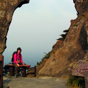 South Korea - Paula trekking in Jeju Do Island