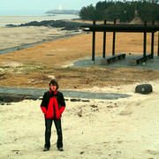 South Korea - Brano at the beach in Jeju Do Island