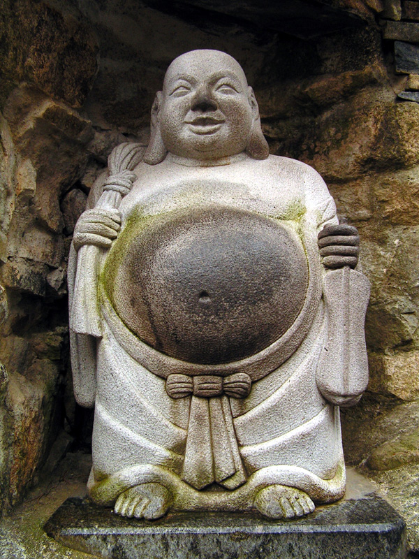 South Korea - a Buddha Belly in Haedong Yonggunsa Temple
