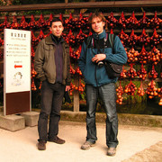 Japan - Enrico and Brano in a Shinto Shrine in Fukuoka