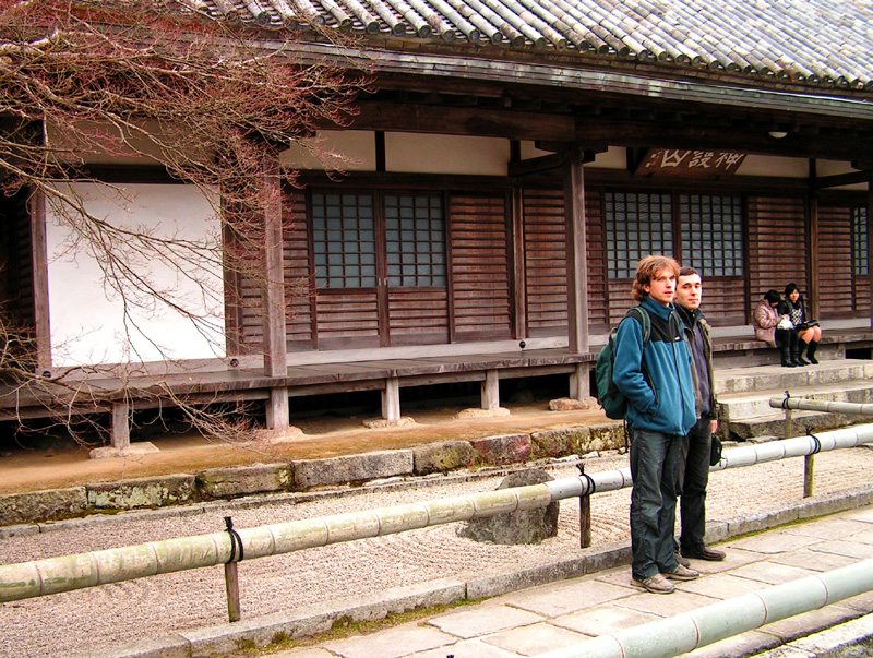 Japan - Fukuoka - Brano and Enrico in a ZEN temple