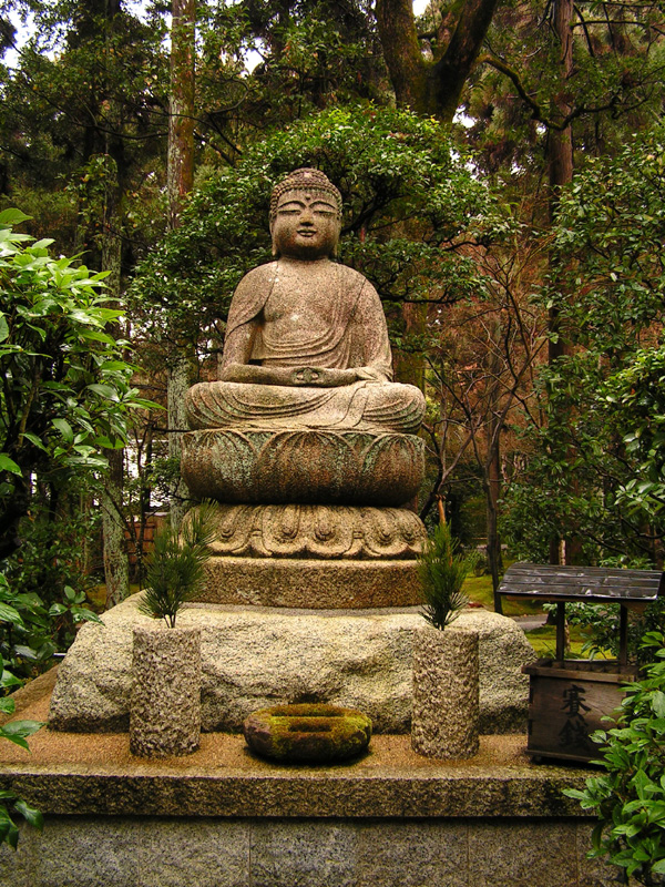 Japan - Kyoto - a Buddha statue in the Kinkakuji complex