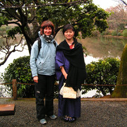 Japan - Kyoto - Paula and a Japanese girl