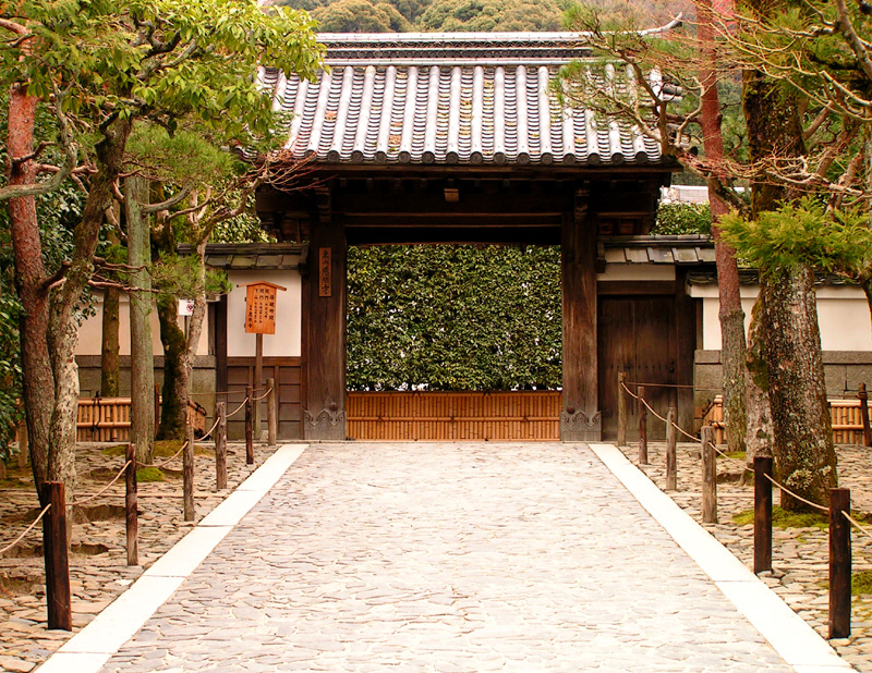 Japan - a temple gate in Kyoto