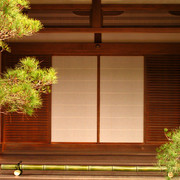 Japan - Kyoto - a hall's door in the Ginkakuji Temple