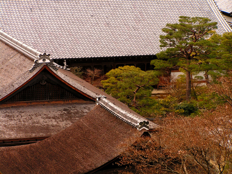 Japan - Kyoto - roofs of Ginkakuji Temple