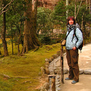 Japan - Kyoto - Paula in the garden of Ginkakuji