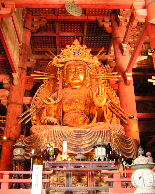 Japan - a statue inside Todaiji Temple in Nara