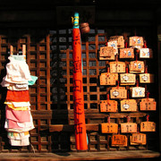 Japan - Nara - wooden tablets in Kasuga Grand Shrine