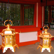 Japan - Nara - decorative lanterns in Kasuga Grand Shrine
