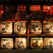 Japan - Nara - decorative barrels in Kasuga Grand Shrine