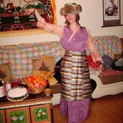 Tibet - Lhasa - Paula in traditional Tibetan costume