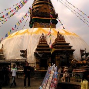 Brano in front of Monkey Temple in Kathmandu