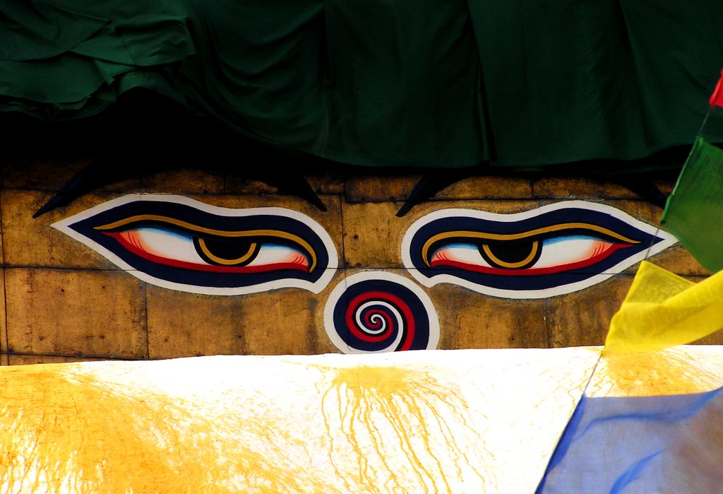 Buddha eyes - Monkey Temple in Kathmandu