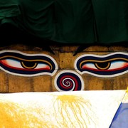 Buddha eyes - Monkey Temple in Kathmandu