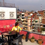Roof restaurant in Kathmandu
