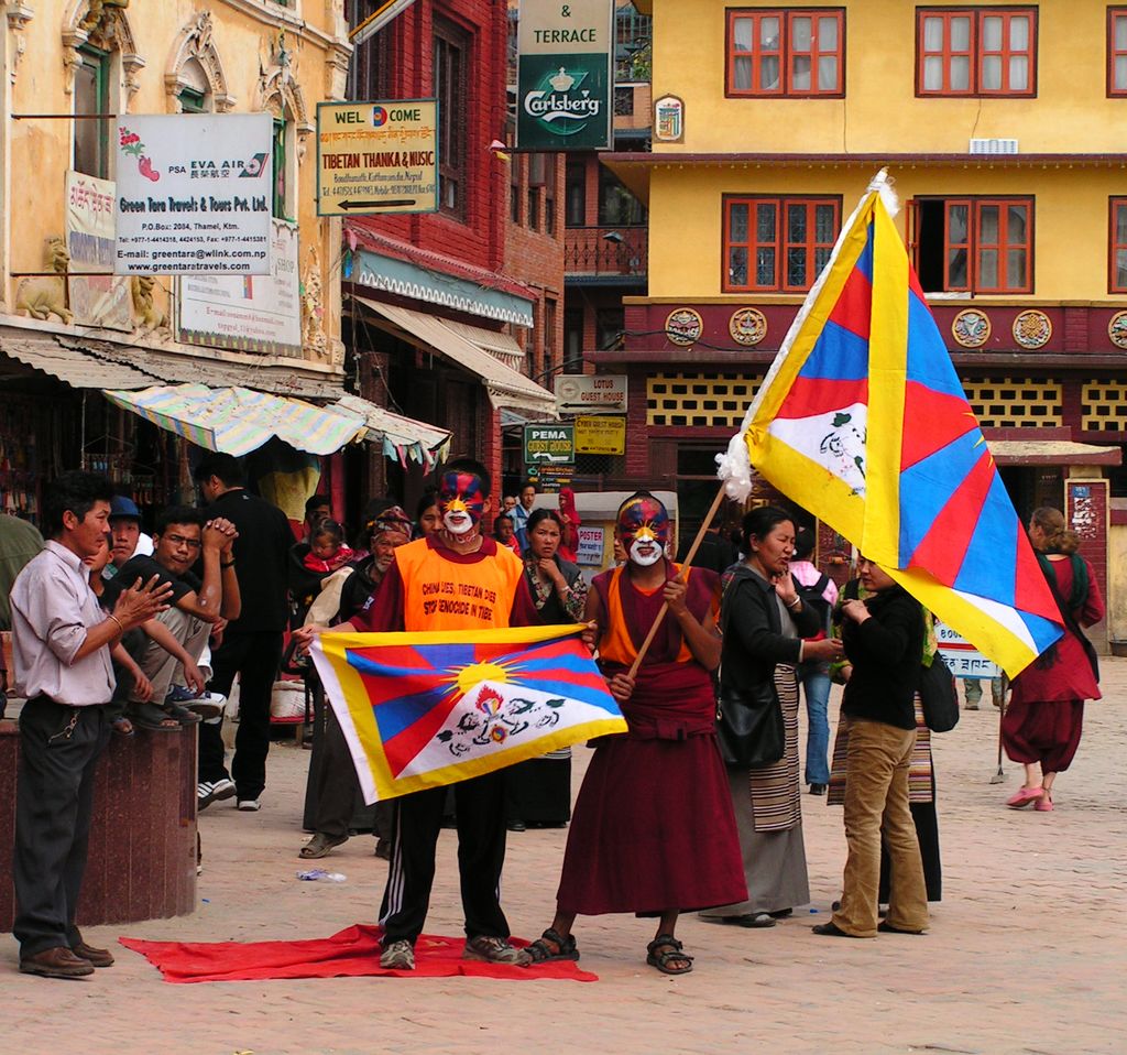 Nepal - FREE TIBET demonstration in Kathmandu 01