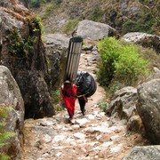 Nepalese Porters - trek to Chamje