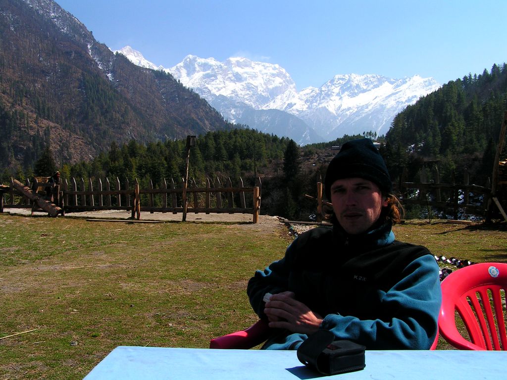 Nepal - Mount Manaslu behind Brano