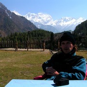 Nepal - Mount Manaslu behind Brano