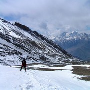 Nepal - Brano at Thorung La pass (5416 meters)